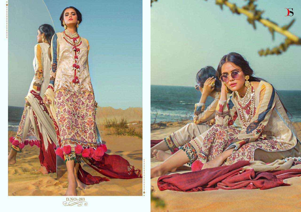 Sana Safinaz Linen-19 Deepsy Jam Cotton Silk Suits Sana Safinaz Linen-19 Deepsy Jam Cotton Silk Suits